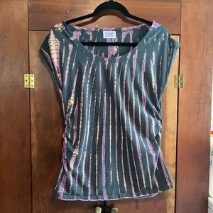 Organic cotton tie dye Mexicali Blues purple shirt